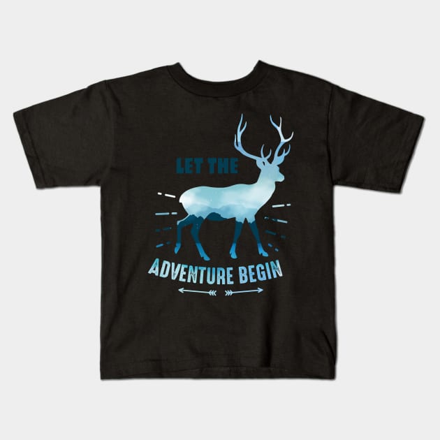 Let The Aventure Begin Kids T-Shirt by CBV